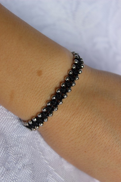 Náramek macramé/shamballa — foto 4