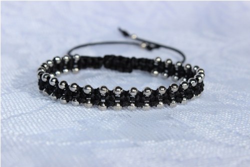 Náramek macramé/shamballa — foto 5