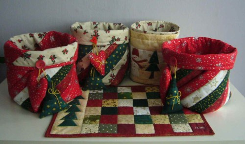 Vánoční patchwork - košík 3 — foto 4