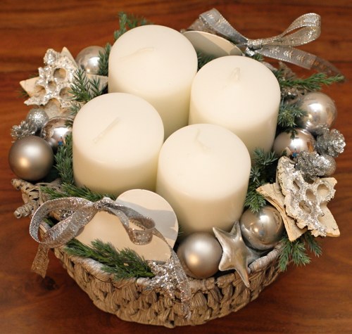 Adventní svícen v šedé — foto 3
