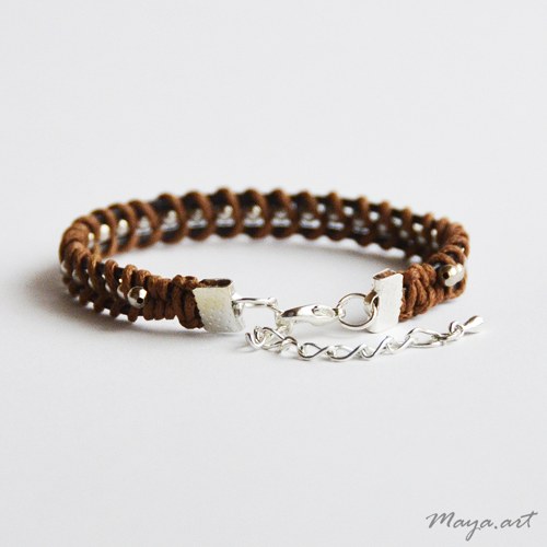 Hnědý náramek WRAP BRACELET — foto 2