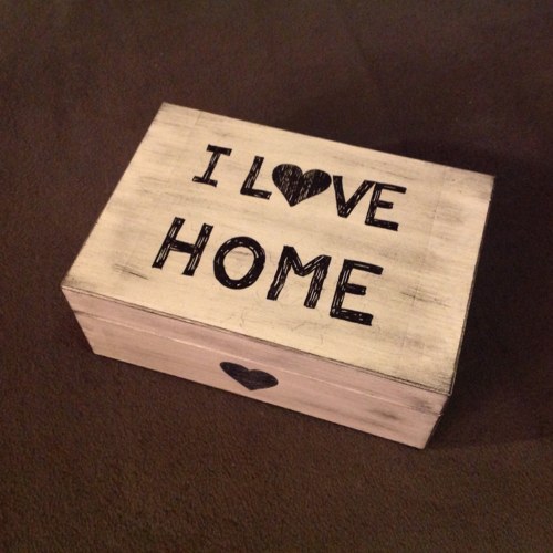 Krabička I love home - bílá — foto 2