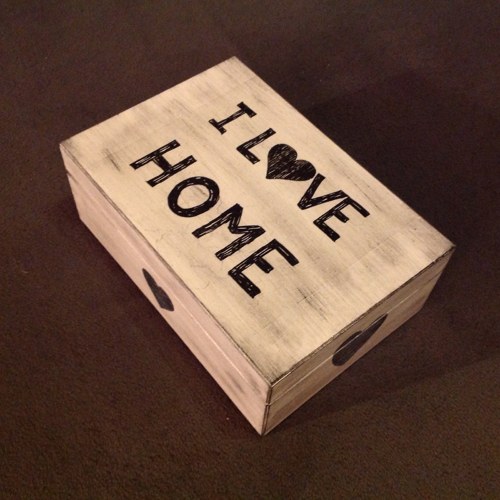 Krabička I love home - bílá — foto 3
