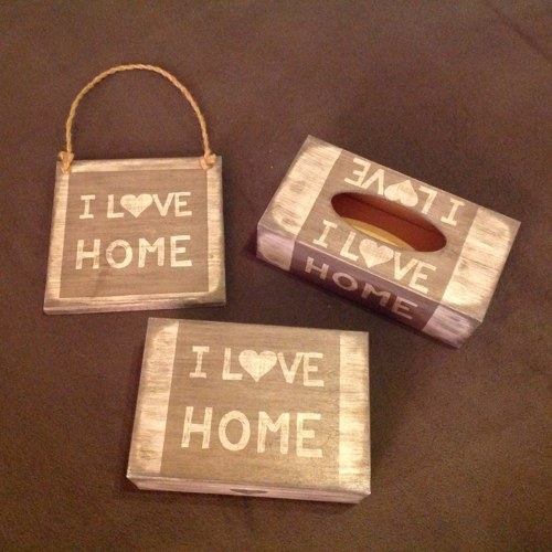 Krabička I love home - šedá — foto 6