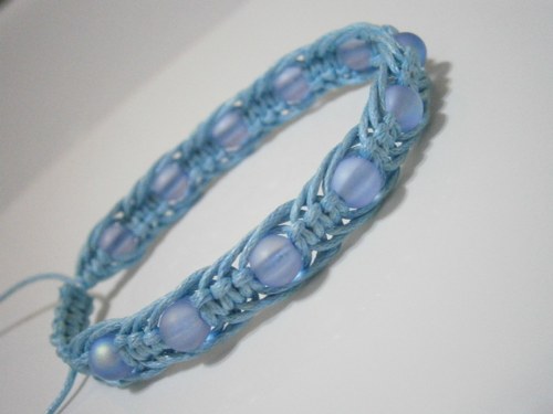 "Nebeský" náramek (macramé) - Unisex — foto 2