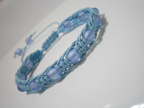 "Nebeský" náramek (macramé) - Unisex — foto 4