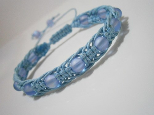 "Nebeský" náramek (macramé) - Unisex — foto 5