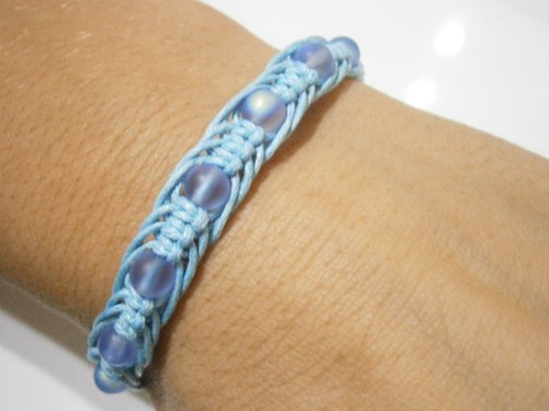 "Nebeský" náramek (macramé) - Unisex — foto 6