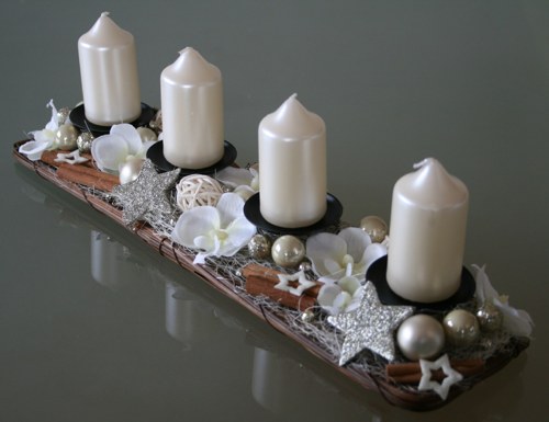 Adventní štola krémová — foto 3