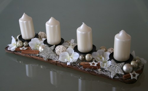 Adventní štola krémová — foto 4