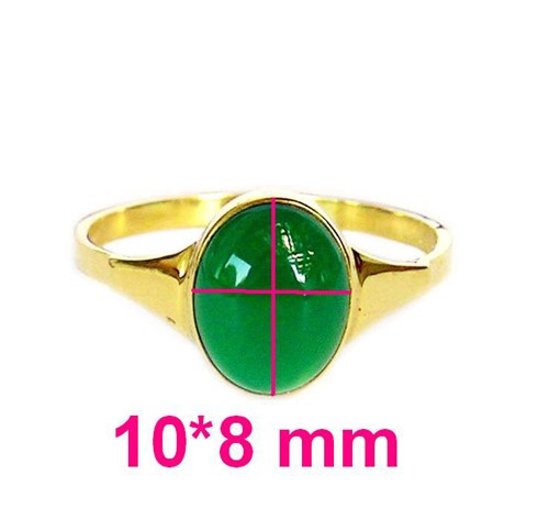 ZLATÝ prsten CHRYZOPRAS 10*8 mm — foto 2