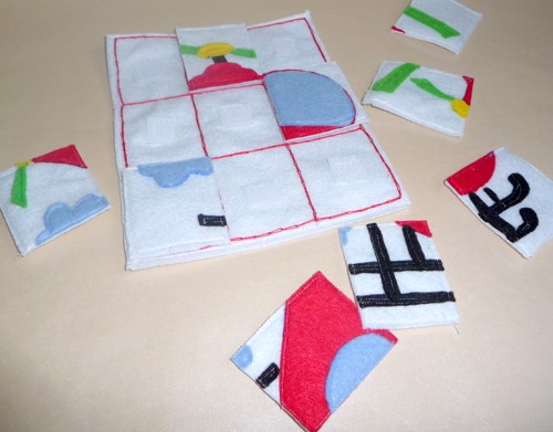 Textilné puzzle vrtulník — foto 2