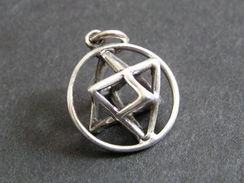 Merkaba - stříbrný přívěsek — foto 2