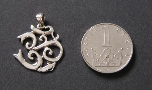 Symbol ÓM - stříbrný přívěsek — foto 2