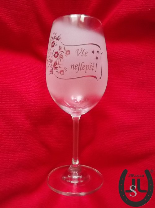 Vínová sklenička Miluji Tě — foto 3