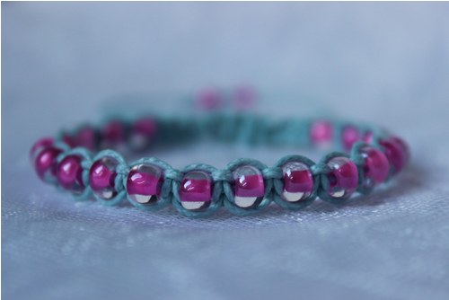 F(l)érová.. Náramek macramé/shamballa — foto 6