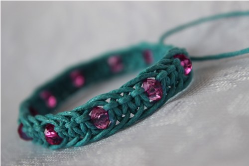 Vnímání... Náramek macramé/shamballa — foto 2