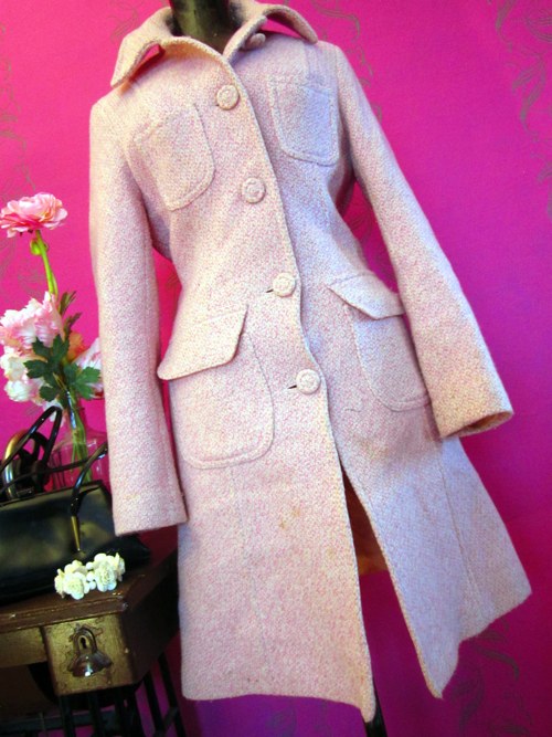 Kabát vlna pink powder — foto 2