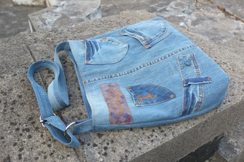 Džínová originální crossbody plus Softshellka — foto 4
