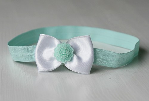 Čelenka pro newborn - mentolová — foto 2