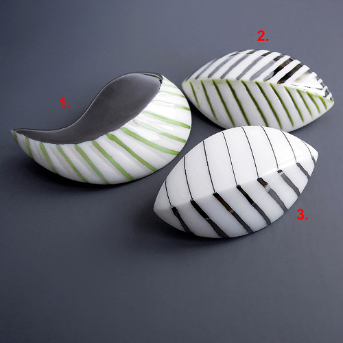 Leaves (porcelánové brože) — foto 2