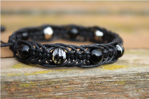 Náramek macramé/shamballa — foto 2