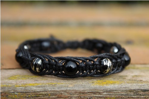 Náramek macramé/shamballa — foto 3