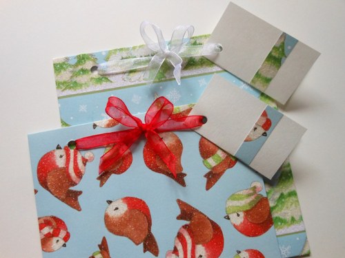 Zimní ptáčci - vánoční obal na CD 13x14 cm — foto 2