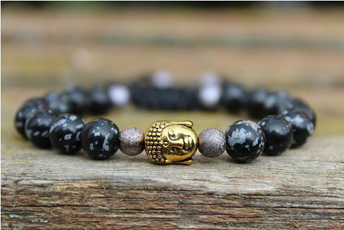 Energický náramek: Obsidián & Buddha — foto 2