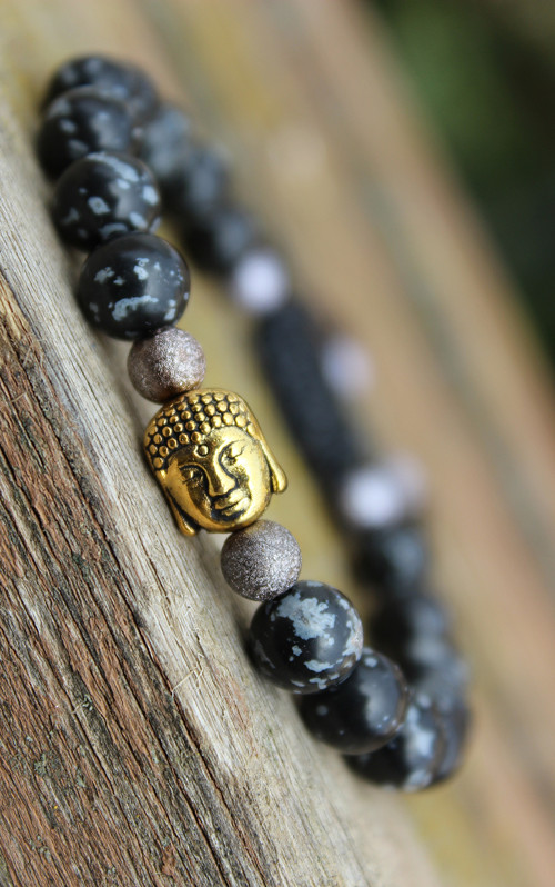 Energický náramek: Obsidián & Buddha — foto 4