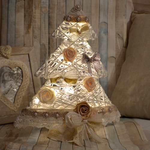 Vánoční stromek Shabby chic LED — foto 3