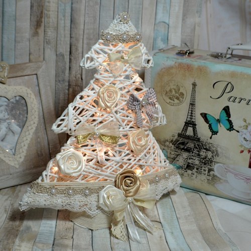 Vánoční stromek Shabby chic LED — foto 2