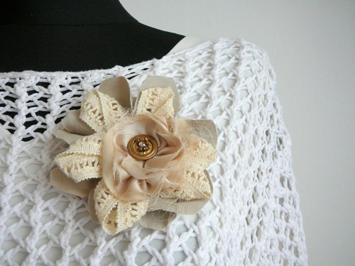 Květ-brož shabby chic 2. — foto 2