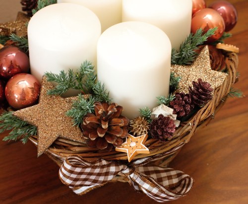 Adventní svícen v hnědé — foto 2