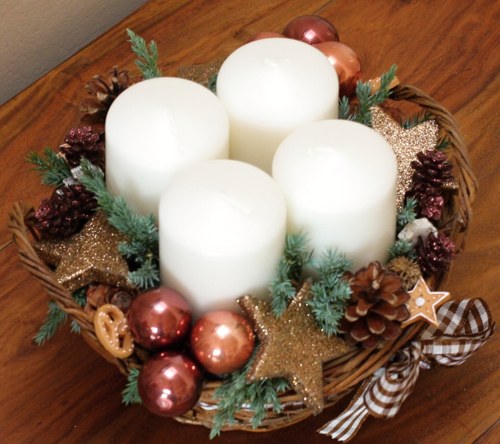 Adventní svícen v hnědé — foto 3