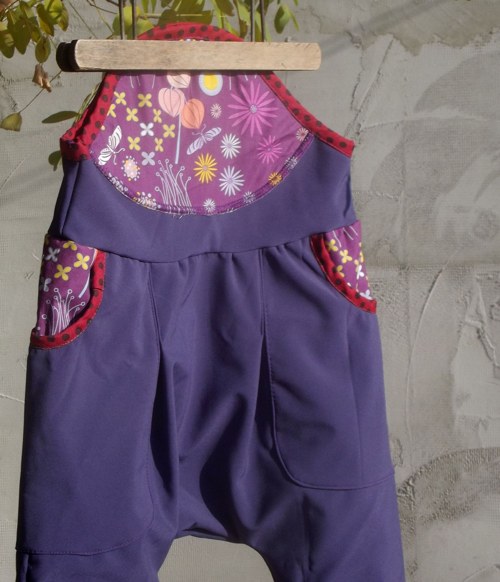 Lacláčky/softshell "Magical forest purple",1-3roky — foto 2