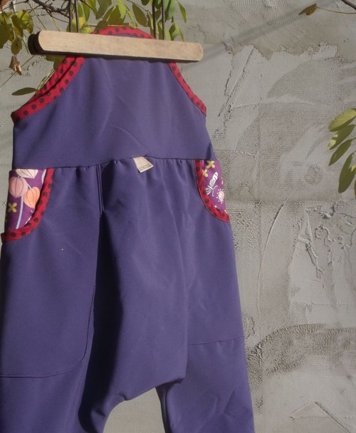 Lacláčky/softshell "Magical forest purple",1-3roky — foto 3