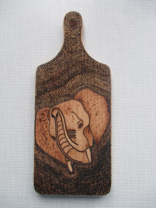 Slon - pyrografie — foto 2