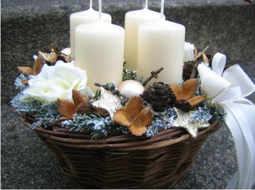 Adventní košík ve smetanové — foto 2
