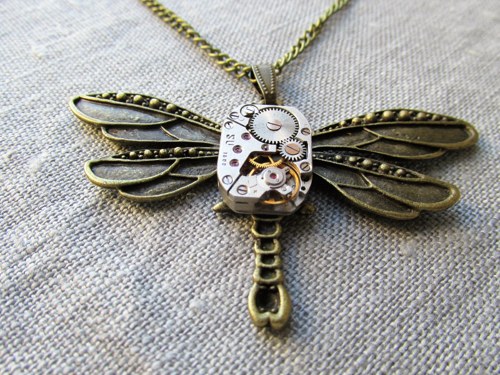 VÁŽKA....steampunkový přívěsek — foto 2