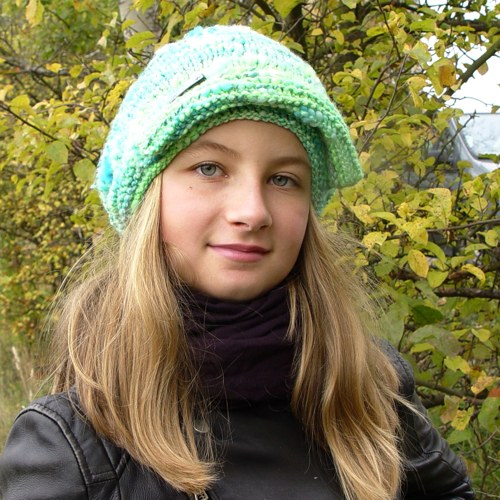 Čepice- hučka MENTOLOVÁ NEONKA — foto 3