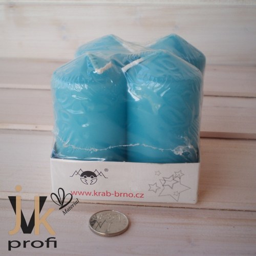 Adventní svíčky - tyrkysové — foto 2