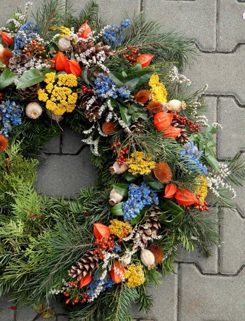 Barevný podzimní věnec — foto 2