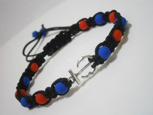 Námořnický neonový náramek (macramé) — foto 2