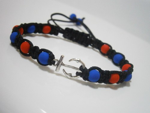 Námořnický neonový náramek (macramé) — foto 3