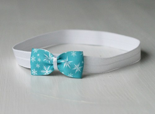 Čelenka pro newborn - mentolová vánoční — foto 3