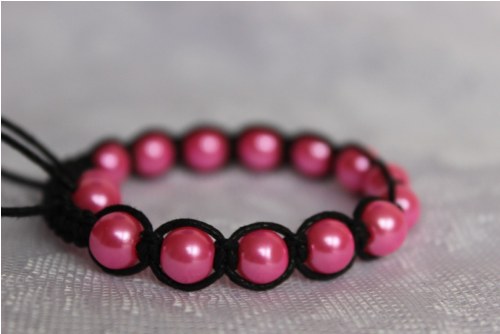 Náramek macramé/shamballa — foto 4
