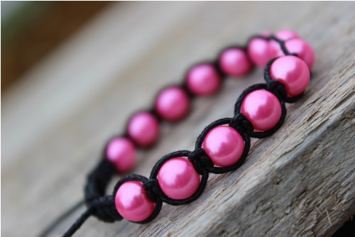 Náramek macramé/shamballa — foto 5