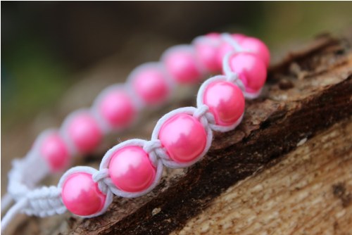 Náramek macramé/shamballa — foto 3
