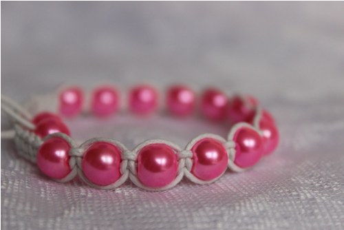 Náramek macramé/shamballa — foto 4